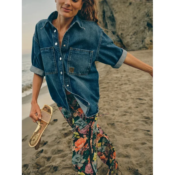 Heyanno - Note Loop Skjorte - Medium Washed Blue