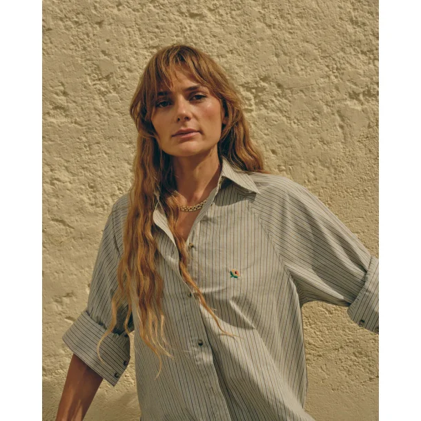 Heyanno - Master Stripe Skjorte - Misty Blue