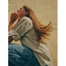 Heyanno - Master Stripe Skjorte - Misty Blue