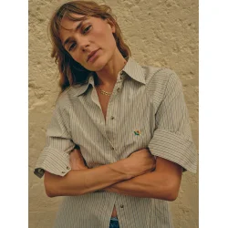 Heyanno - Master Stripe Skjorte - Misty Blue