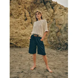 Heyanno - Fan Stripe shorts - Dark blue stripe