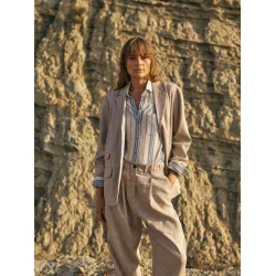 Heyanno - Humble Herringbone Blazer - Iced Coffee