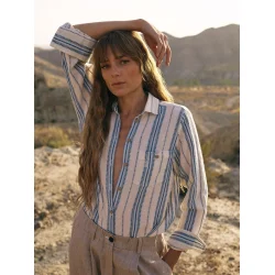 Heyanno - Grow Jacquard Skjorte - Cerulean