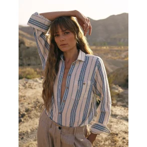 Heyanno - Grow Jacquard Skjorte - Cerulean