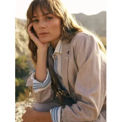 Heyanno - Grow Jacquard Skjorte - Cerulean