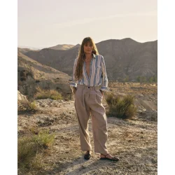 Heyanno - Grow Jacquard Skjorte - Cerulean