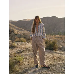 Heyanno - Gentle Herringbone Bukser - Iced Coffee