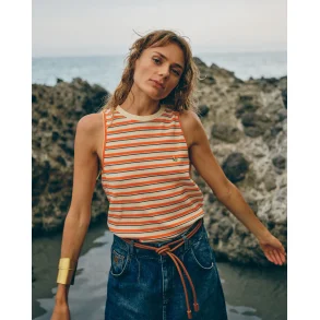 Heyanno - Era Stripe Top - Carrot