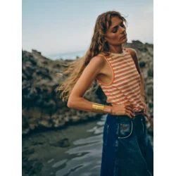 Heyanno - Era Stripe Top - Carrot