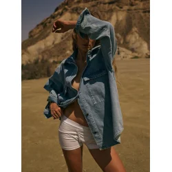 Heyanno - Space Denim Skjorte - Light Blue Denim