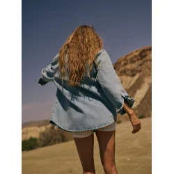 Heyanno - Space Denim Skjorte - Light Blue Denim