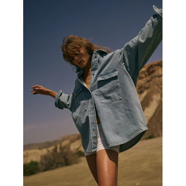 Heyanno - Space Denim Skjorte - Light Blue Denim