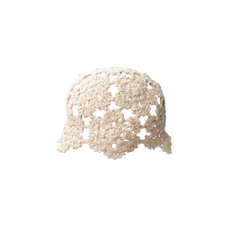 Black Colour - Anne Crochet Hat - Creme - ONESIZE