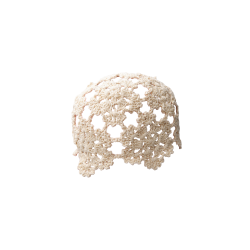 Black Colour - Anne Crochet Hat - Creme - ONESIZE