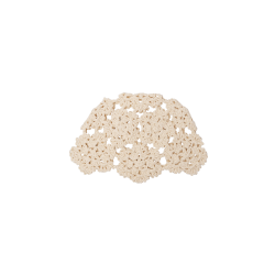 Black Colour - Anne Crochet Hat - Creme - ONESIZE