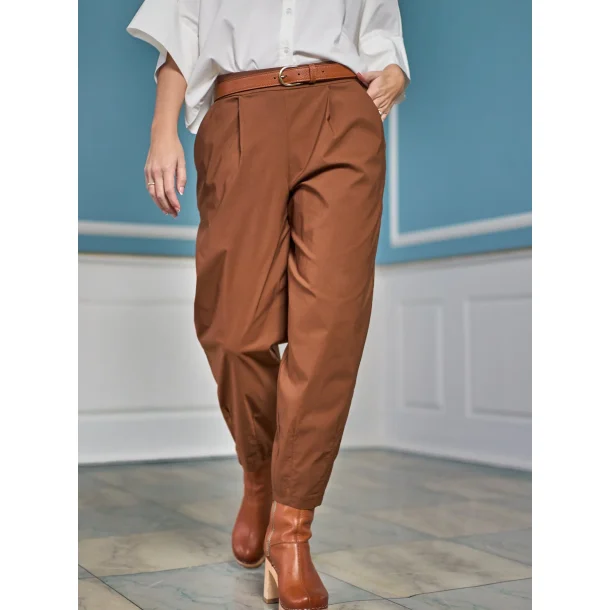 Black Colour - Davina Barrel Bukser - Hazelnut Brown