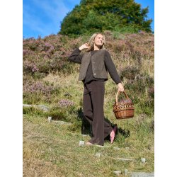 Black Colour - Cora Corduroy Box Bukser - Coffee