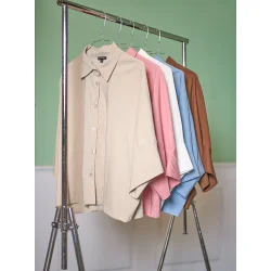 Black Colour - Davina Loose Skjorte - Hazelnut Brown - Onesize