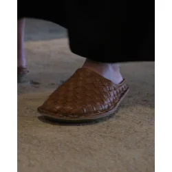 VIBAe - Wovan Leather sandaler - Cognac brown