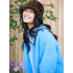 Black Colour - Trixie Soft Bucket Hat - Leo - Onesize