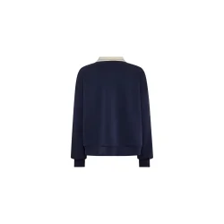 Mos Mosh - Vada Polo Sweatshirt - Maritime Blue