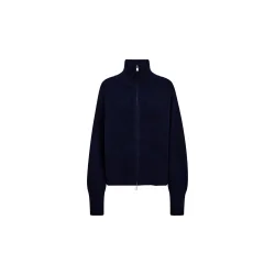 Mos Mosh - Amity Zip Strik Cardigan - Maritime Blue