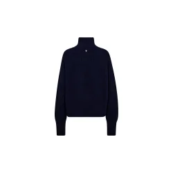 Mos Mosh - Amity Zip Strik Cardigan - Maritime Blue