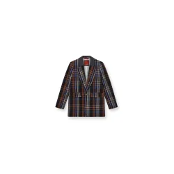 HeyAnno - Bold check blazer - Garden green