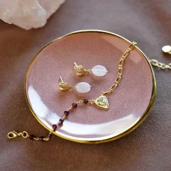 A Beautiful Story - Heavenly reringe - Rose Quartz Gold