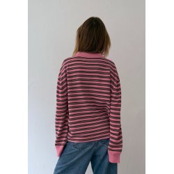 Boii - Adanne Polo Strik - Stripe Bordeaux/Pink - Onesize