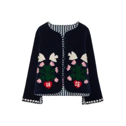 Sissel Edelbo - Anil jakke - Suzani embroidery navy