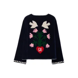 Sissel Edelbo - Anil jakke - Suzani embroidery navy