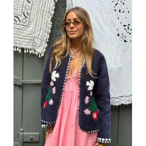 Sissel Edelbo - Anil jakke - Suzani embroidery navy