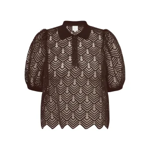 Gossia - Ava Polo Tee - Chokolate