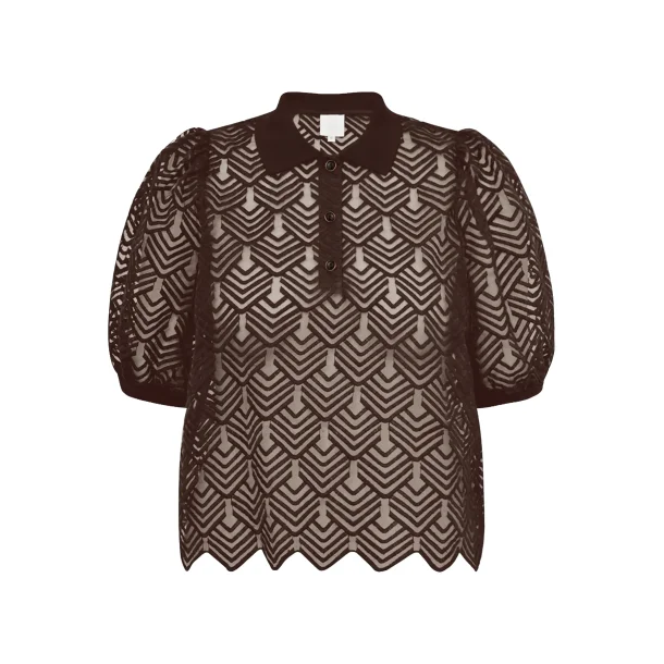 Gossia - Ava Polo Tee - Chokolate