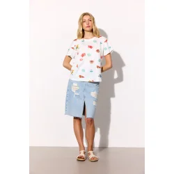 Hunk�n - Azura t-shirt - White Ocean