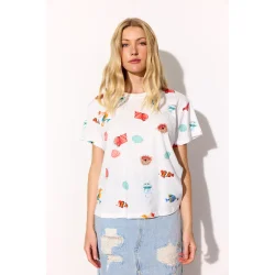 Hunk�n - Azura t-shirt - White Ocean