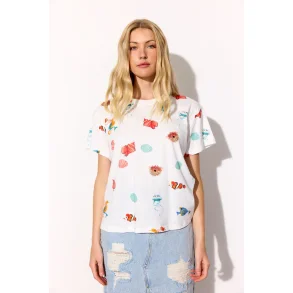 Hunk�n - Azura t-shirt - White Ocean