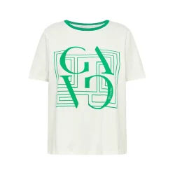 Gossia Bas Tee - Creme Diamond Green