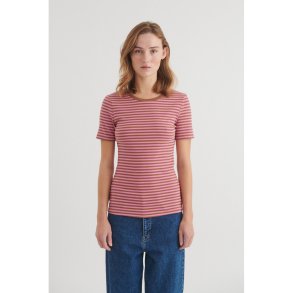 Basic Apparel - Ludmilla SS O-neck - Cashmere Rose/Nuthatch