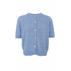 Black Colour - Dell SS Cardigan - Light blue