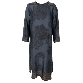 Black Colour - Jasmine Lang Kjole - Midnight Grey