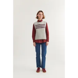 Basic Apparel - blanche vest - Light grey/sky captain