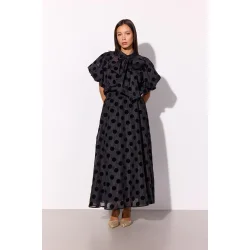 Hunkn - Bobby Lang Nederdel - Black w/dots