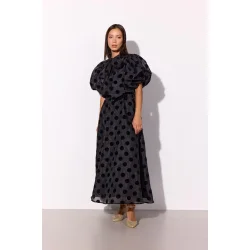 Hunkn - Bobby Blouse - Black w/dots
