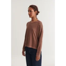Basic Apparel - Boni LS T-Shirt - Fondue fudge