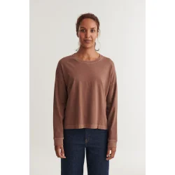 Basic Apparel - Boni LS T-Shirt - Fondue fudge