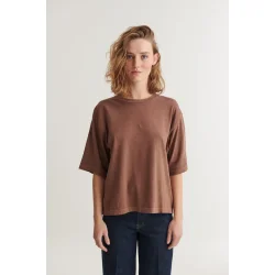 Basic Apparel - Boni SS T-Shirt - Fondue fudge