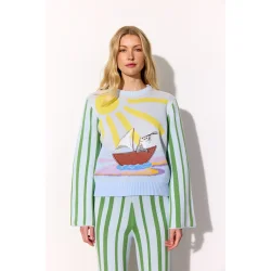 Hunk�n - Bubbles Blouse - Blue Sea