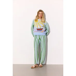 Hunk�n - Bubbles Bukser - Green Striped